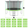 Yeah Depot - 10ft Green Outdoor Toddler Trampoline with Enclosure Safety Net Jumping Fun Trampoline, heavy-duty jump pads, spring-loaded for children and adults, Gifts for Boys/Girls