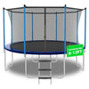 Yeah Depot - 10ft Blue Outdoor Toddler Trampoline with Enclosure Safety Net Jumping Fun Trampoline, heavy-duty jump pads, spring-loaded for children and adults, Gifts for Boys/Girls