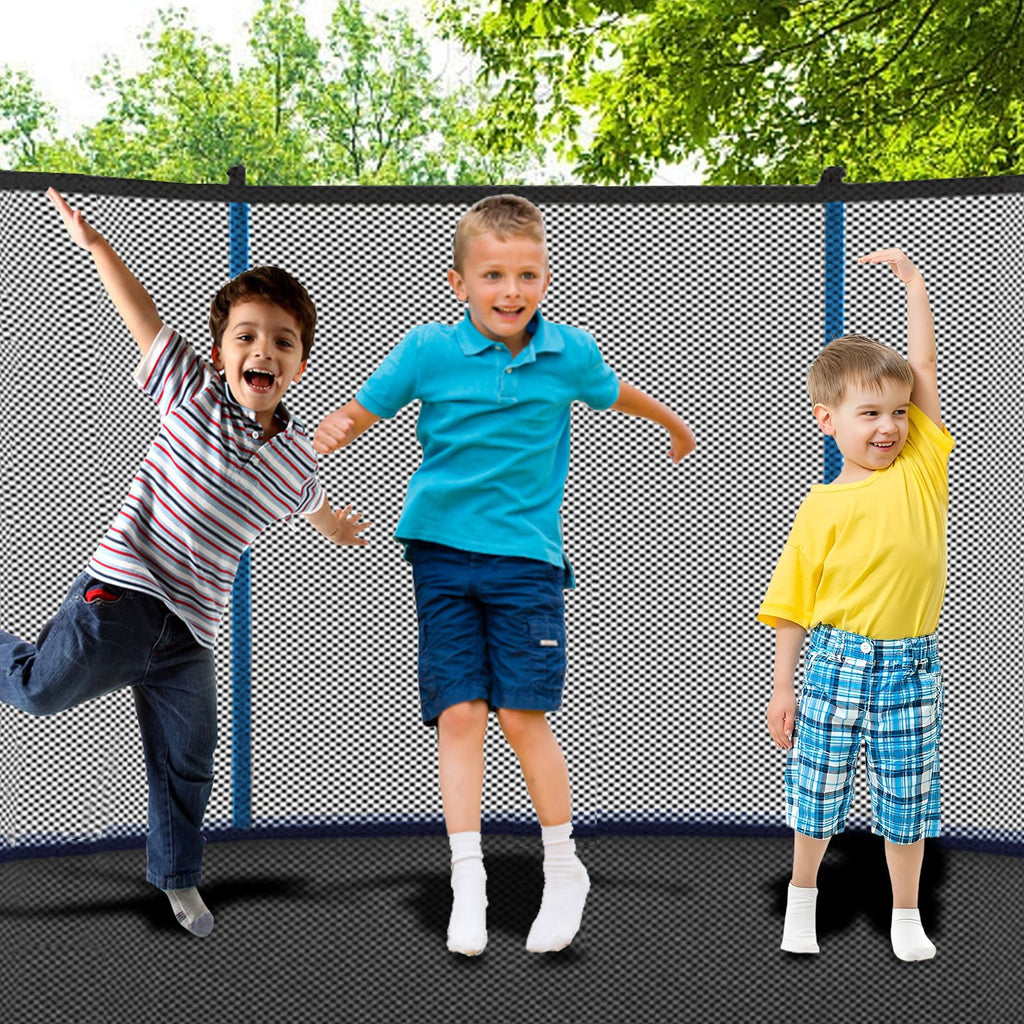 Yeah Depot - 10ft Blue Outdoor Toddler Trampoline with Enclosure Safety Net Jumping Fun Trampoline, heavy-duty jump pads, spring-loaded for children and adults, Gifts for Boys/Girls