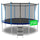Yeah Depot - 10ft Blue Outdoor Toddler Trampoline with Enclosure Safety Net Jumping Fun Trampoline, heavy-duty jump pads, spring-loaded for children and adults, Gifts for Boys/Girls