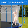Yeah Depot - 10ft Blue Outdoor Toddler Trampoline with Enclosure Safety Net Jumping Fun Trampoline, heavy-duty jump pads, spring-loaded for children and adults, Gifts for Boys/Girls