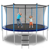 Yeah Depot - 10ft Blue Outdoor Toddler Trampoline with Enclosure Safety Net Jumping Fun Trampoline, heavy-duty jump pads, spring-loaded for children and adults, Gifts for Boys/Girls
