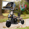 Yeah Depot - Qaba Electric Motorcycle for Kids, 3 Wheel 6V Battery Powered Chopper Motorbike, Ride on Motorcycle with Headlights, Music, Forward & Reverse for Boys and Girls Ages 3-6 Years, Gray