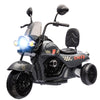 Yeah Depot - Qaba Electric Motorcycle for Kids, 3 Wheel 6V Battery Powered Chopper Motorbike, Ride on Motorcycle with Headlights, Music, Forward & Reverse for Boys and Girls Ages 3-6 Years, Gray