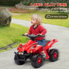 Yeah Depot - Qaba Kids ATV, 6V 4 Wheeler Kids Quad Car, Battery Powered Electric Ride on Toy with Music for Boys & Girls Ages 2-6 Years, Red