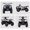 Yeah Depot - Aosom 12V Ride on ATV for Kids, Kids Electric 4 Wheeler with Headlight, Music, MP3, Treaded Tires, Battery Powered Kids Quad for Toddler, White