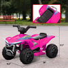 Yeah Depot - Qaba Kids ATV Quad, 6V Ride On Toy with 1.6MPH Max Speed, Rechargeable Battery, 4 Wheeler Battery Powered with Lights, Forward & Reverse for Toddlers, Pink