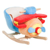 Yeah Depot - Qaba Kids Rocking Horse, Wooden Plush Ride-on Plane Chair Toy with Lullby Song and Seat Belt for 18 Month +