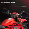 Yeah Depot - Qaba Kids Motorcycle, 6V Battery Powered Dirt Bike with Training Wheels, Horn & Start Sound, Electric Motorcycle for Kids 3-8 Years, Red