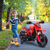 Yeah Depot - Qaba Kids Motorcycle, 6V Battery Powered Dirt Bike with Training Wheels, Horn & Start Sound, Electric Motorcycle for Kids 3-8 Years, Red