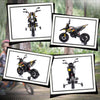 Yeah Depot - Qaba 12V Kids Motorcycle, Aprilia Licenced Electric Motorcycle for Kids with Training Wheels, Spring Suspension, LED Light, USB, Music, Battery Powered Electric Dirt Bike for Boys Girls, Yellow