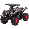 Yeah Depot - Qaba Kids ATV, 6V 4 Wheeler Kids Quad Car, Battery Powered Electric Ride on Toy with Music for Boys & Girls Ages 2-6 Years, Black