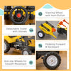 Yeah Depot - Aosom Kids Ride-On Excavator, Pedal Car Bulldozer, Move Forward/Back with Real Working Dirt Bucket, 6 Wheels, & Cargo Trailer