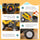 Yeah Depot - Aosom Kids Ride-On Excavator, Pedal Car Bulldozer, Move Forward/Back with Real Working Dirt Bucket, 6 Wheels, & Cargo Trailer