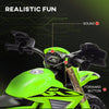 Yeah Depot - Qaba Kids Motorcycle, 6V Battery Powered Dirt Bike with Training Wheels, Horn & Start Sound, Electric Motorcycle for Kids 3-8 Years, Green