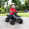 Yeah Depot - Qaba Kids ATV Quad, 6V Ride On Toy with 1.6MPH Max Speed, Rechargeable Battery, 4 Wheeler Battery Powered with Lights, Forward & Reverse for Toddlers, Black