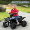 Yeah Depot - Qaba Kids ATV Quad, 6V Ride On Toy with 1.6MPH Max Speed, Rechargeable Battery, 4 Wheeler Battery Powered with Lights, Forward & Reverse for Toddlers, Black