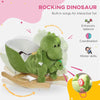 Yeah Depot - Qaba Baby Rocking Horse, Toddler Plush Dinosaur Animal Rocker with Seat Belt, 32 Songs, Hand Puppet, Kids Riding Horse Rocking Chair for 18-36 Months, Green