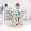 Yeah Depot - Qaba Kids Rocking Horse for Toddler 3-5, Plush Ride on Horse Wooden Rocker with Realistic Sounds, Gray