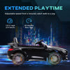 Yeah Depot - Qaba Mercedes-Benz AMG GTR Licensed 12V Kids Ride on Car, Battery Powered Kids Electric Car with Remote Control, Transport Wheels, Soft Start, Lights, Music, Horn & 3 Speeds for 3-6 Years, Black