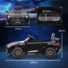 Yeah Depot - Qaba Mercedes-Benz AMG GTR Licensed 12V Kids Ride on Car, Battery Powered Kids Electric Car with Remote Control, Transport Wheels, Soft Start, Lights, Music, Horn & 3 Speeds for 3-6 Years, Black