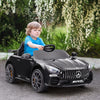 Yeah Depot - Qaba Mercedes-Benz AMG GTR Licensed 12V Kids Ride on Car, Battery Powered Kids Electric Car with Remote Control, Transport Wheels, Soft Start, Lights, Music, Horn & 3 Speeds for 3-6 Years, Black