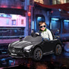 Yeah Depot - Qaba Mercedes-Benz AMG GTR Licensed 12V Kids Ride on Car, Battery Powered Kids Electric Car with Remote Control, Transport Wheels, Soft Start, Lights, Music, Horn & 3 Speeds for 3-6 Years, Black
