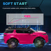 Yeah Depot - Qaba Land Rover Discovery Sport Licensed 12V Kids Ride on Car, Battery Powered Kids Electric Car with Remote Control, Soft Start, LED Lights, Music Horn, 3 Speeds, Pink