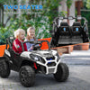 Yeah Depot - Qaba 2 Seater Electric Car for Kids, 24V Battery Powered Ride on Car with Remote Control, 3 Speed, Slow Start, LED Lights, Music, Horn, Spring Suspension for 3-8 Years, White