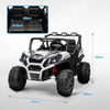Yeah Depot - Qaba 2 Seater Electric Car for Kids, 24V Battery Powered Ride on Car with Remote Control, 3 Speed, Slow Start, LED Lights, Music, Horn, Spring Suspension for 3-8 Years, White
