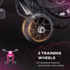 Yeah Depot - Qaba Kids Motorcycle, 6V Battery Powered Dirt Bike with Training Wheels, Horn & Start Sound, Electric Motorcycle for Kids 3-8 Years, Pink