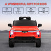 Yeah Depot - Qaba 12V Kids Electric Car, Chevrolet Silverado EV RST Licensed Ride on Car with Parent Remote Control, Spring Suspension, Soft Start, Training Wheels, LED Lights, Music, MP3, 3 Speed, Red