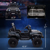 Yeah Depot - Qaba 12V Ride on Truck, Battery Powered Kids Electric Car with Parent Remote, 4 Suspension Wheels, 3 MPH Max Speed, Music, Horn & LED Lights for Ages 3-6 Years Old, Black