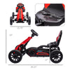 Yeah Depot - Aosom Kids Pedal Go Kart, Outdoor Ride on Toy with Adjustable Seat, Swing Axle, Handbrake, 4 Non-Slip EVA Wheels for Boys and Girls Aged 3-8 Years Old, Red