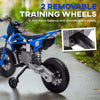 Yeah Depot - Qaba Kids Dirt Bike with Twist Grip Throttle, 12V Electric Motorcycle, Electric Bike for Toddler with Training Wheels, Rear Suspension & Music, Blue
