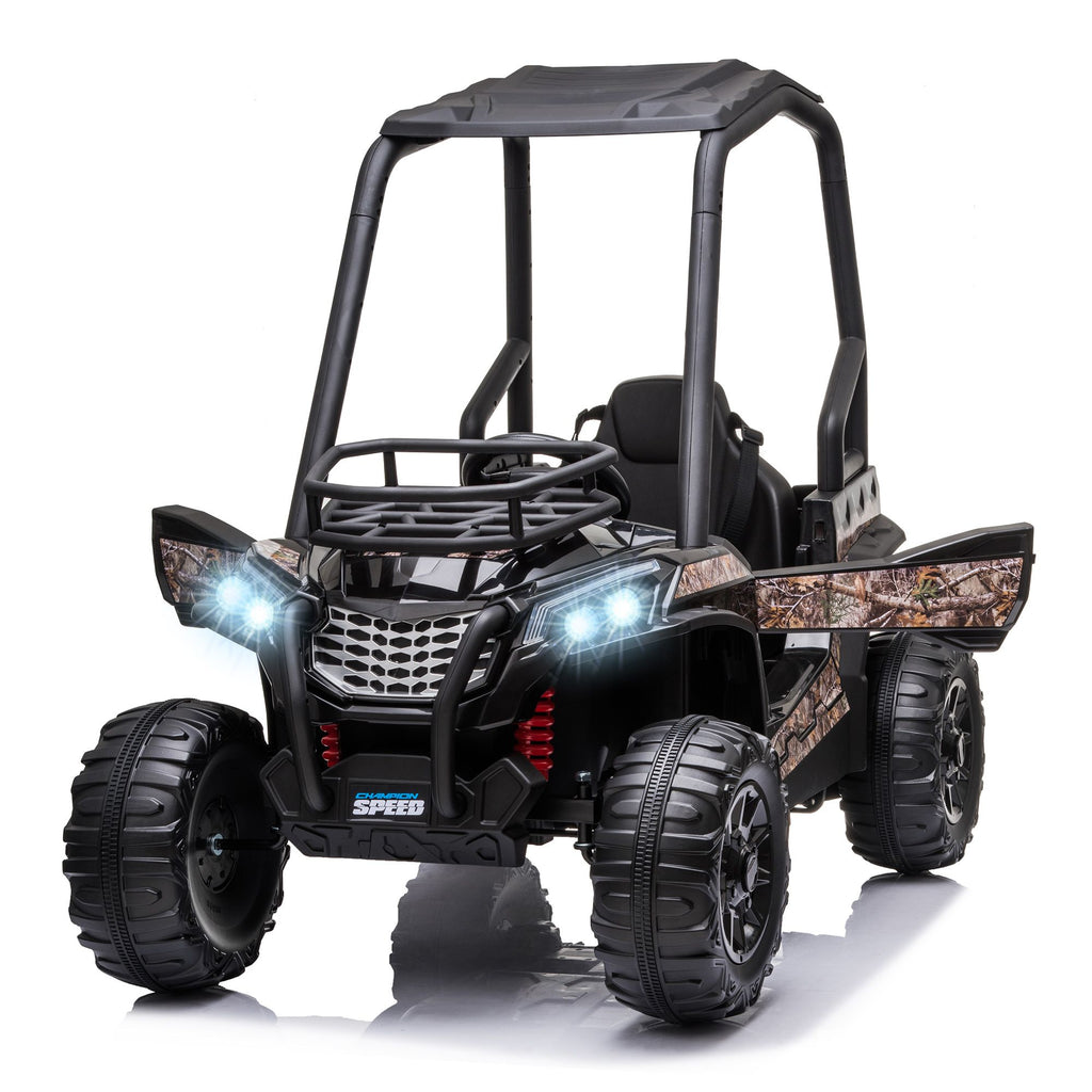 Yeah Depot - Aosom 12V Kids UTV, Battery Powered Electric Ride on Car with Music, Lights, MP3/USB, Suspension System & Remote Control, Toy Vehicle for Boys and Girls, Camo