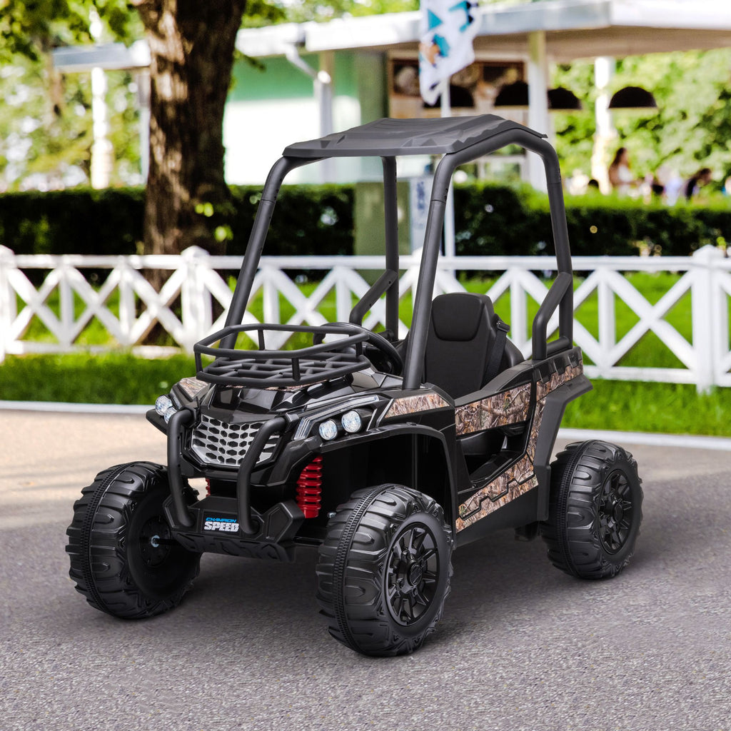 Yeah Depot - Aosom 12V Kids UTV, Battery Powered Electric Ride on Car with Music, Lights, MP3/USB, Suspension System & Remote Control, Toy Vehicle for Boys and Girls, Camo