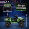 Yeah Depot - Qaba 12V Ride on Truck, Battery Powered Kids Electric Car with Parent Remote, 4 Suspension Wheels, 3 MPH Max Speed, Music, Horn & LED Lights for Ages 3-6 Years Old, Green