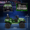 Yeah Depot - Qaba 12V Ride on Truck, Battery Powered Kids Electric Car with Parent Remote, 4 Suspension Wheels, 3 MPH Max Speed, Music, Horn & LED Lights for Ages 3-6 Years Old, Green