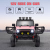 Yeah Depot - Qaba 12V Ride on Truck, Electric Car for Kids, Battery Powered Ride on Car, Parent Remote, 4 Suspension Wheels, Music Horn LED Lights, Pink