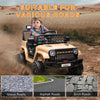 Yeah Depot - Qaba 12V Ride On Truck, Battery Powered Kids Electric Car UTV with 4 Suspension Wheels, Remote Control, 3 Speeds, LED Headlights, Horn, USB Music, Khaki