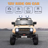 Yeah Depot - Qaba 12V Ride On Truck, Battery Powered Kids Electric Car UTV with 4 Suspension Wheels, Remote Control, 3 Speeds, LED Headlights, Horn, USB Music, Khaki