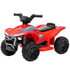 Yeah Depot - Qaba Kids ATV Quad, 6V Ride On Toy with 1.6MPH Max Speed, Rechargeable Battery, 4 Wheeler Battery Powered with Lights, Forward & Reverse for Toddlers, Red