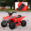 Yeah Depot - Qaba Kids ATV Quad, 6V Ride On Toy with 1.6MPH Max Speed, Rechargeable Battery, 4 Wheeler Battery Powered with Lights, Forward & Reverse for Toddlers, Red
