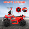 Yeah Depot - Qaba Kids ATV Quad, 6V Ride On Toy with 1.6MPH Max Speed, Rechargeable Battery, 4 Wheeler Battery Powered with Lights, Forward & Reverse for Toddlers, Red