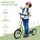 Yeah Depot - Aosom Youth Scooter Kick Scooter for Kids 5+ with Adjustable Handlebar 16'' Front and 12'' Rear Dual Brakes Inflatable Wheels, Green