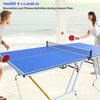 Yeah Depot - 9ft Mid-Size Table Tennis Table Foldable & Portable Ping Pong Table Set for Indoor Games with Net, 2 Table Tennis Paddles and 3 Balls