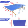 Yeah Depot - 9ft Mid-Size Table Tennis Table Foldable & Portable Ping Pong Table Set for Indoor Games with Net, 2 Table Tennis Paddles and 3 Balls