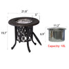 Yeah Depot - Hand Brushed Patina/Bronze Cast Aluminum, Food Grade 304 Stainless Steel Ice Bucket/Pail Table Set