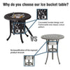 Yeah Depot - Hand Brushed Patina/Bronze Cast Aluminum, Food Grade 304 Stainless Steel Ice Bucket/Pail Table Set